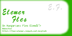 elemer fles business card